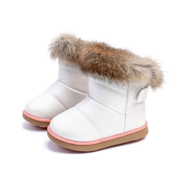 Daeful Kids Snow Winter Outdoor Boots Waterproof with Plush Lined White Size 11 - Picture 1 of 5